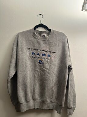 Rams NFC Western Division Champions Gray Crewneck Sweatshirt